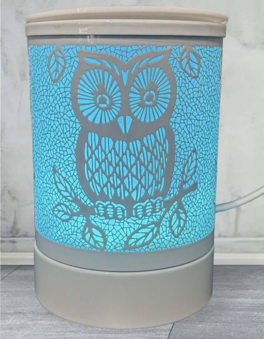White Hoot Owl Electric Wax Melt Burner
