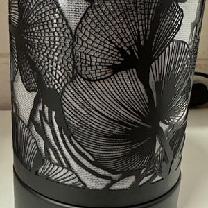 Black Bloom Plug-In Wax Warmer with Silicone Cup & Rainbow LED