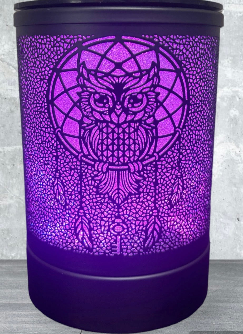 Owl Dreaming Black Electric Wax Melt Burner