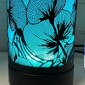 Black Bloom Plug-In Wax Warmer with Silicone Cup & Rainbow LED