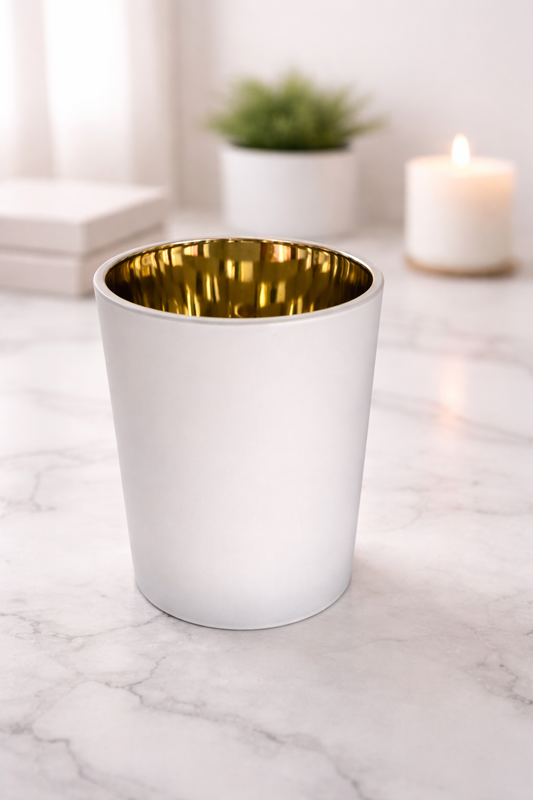 Premium XL Matte Candle  White or Black Jar | Gold or Silver Interior | Hand-Poured Luxury Candle with Gift Box
