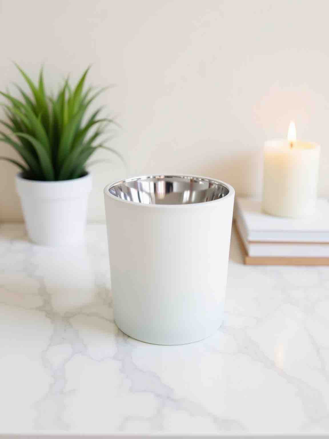 Premium XL Matte Candle  White or Black Jar | Gold or Silver Interior | Hand-Poured Luxury Candle with Gift Box